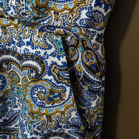 J. Crew Peacock Paisley Delores Dress Silk Blend SIZE 6 - Picture 5 of 7